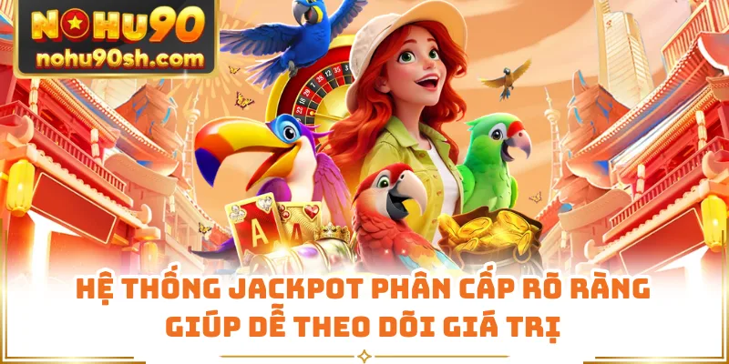 Hệ thống jackpot phân cấp rõ ràng giúp dễ theo dõi giá trị